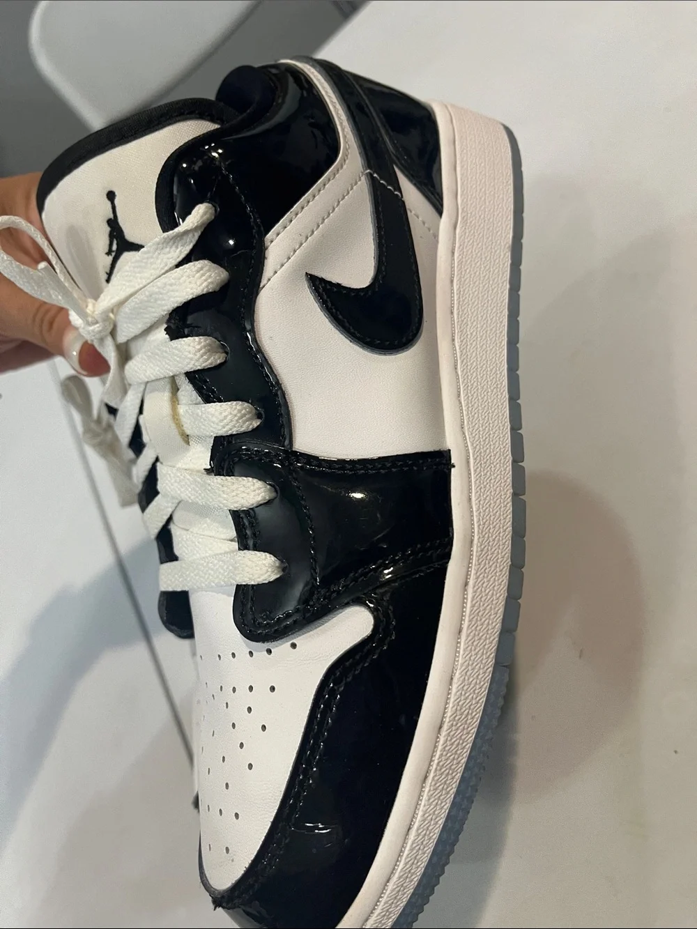 Nike Kids Black and White Low-Top Sneakers